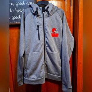 A Dunbrooke Cleveland Browns grey hoodie in a men's size medium. NWT.